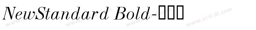 NewStandard Bold字体转换